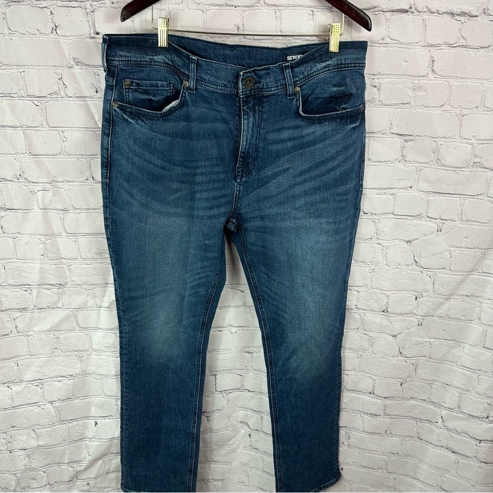 mens seven7 slim straight jeans cotton blend stretch 38x32 streetwear western